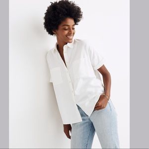 Madewell white cotton courier shirt oversized
